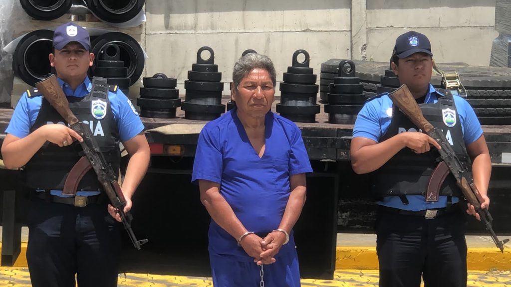 El guatemalteco Roberto Bardales de León, de 66 años, a quien se le decomisó 750 kilos de cocaína en Nicaragua. Foto: Policía Nacional.