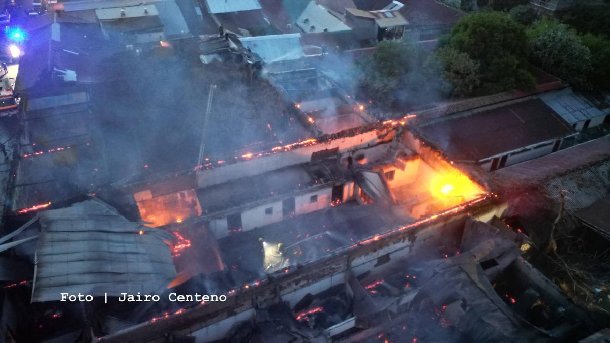 Incendio en León. Foto: Jairo Centeno.