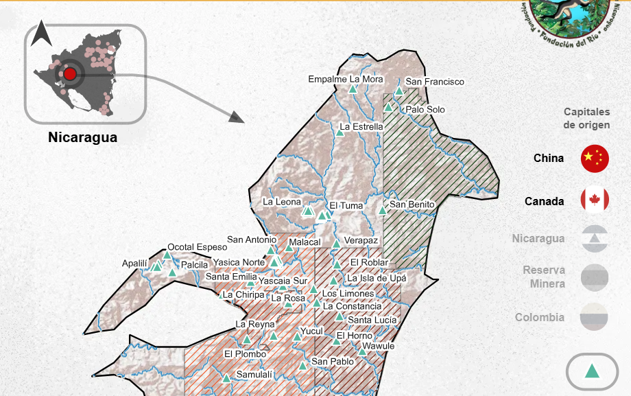 Atlas presenta territorios que abarcan concesiones, nombre de lotes y capitales que la explotan