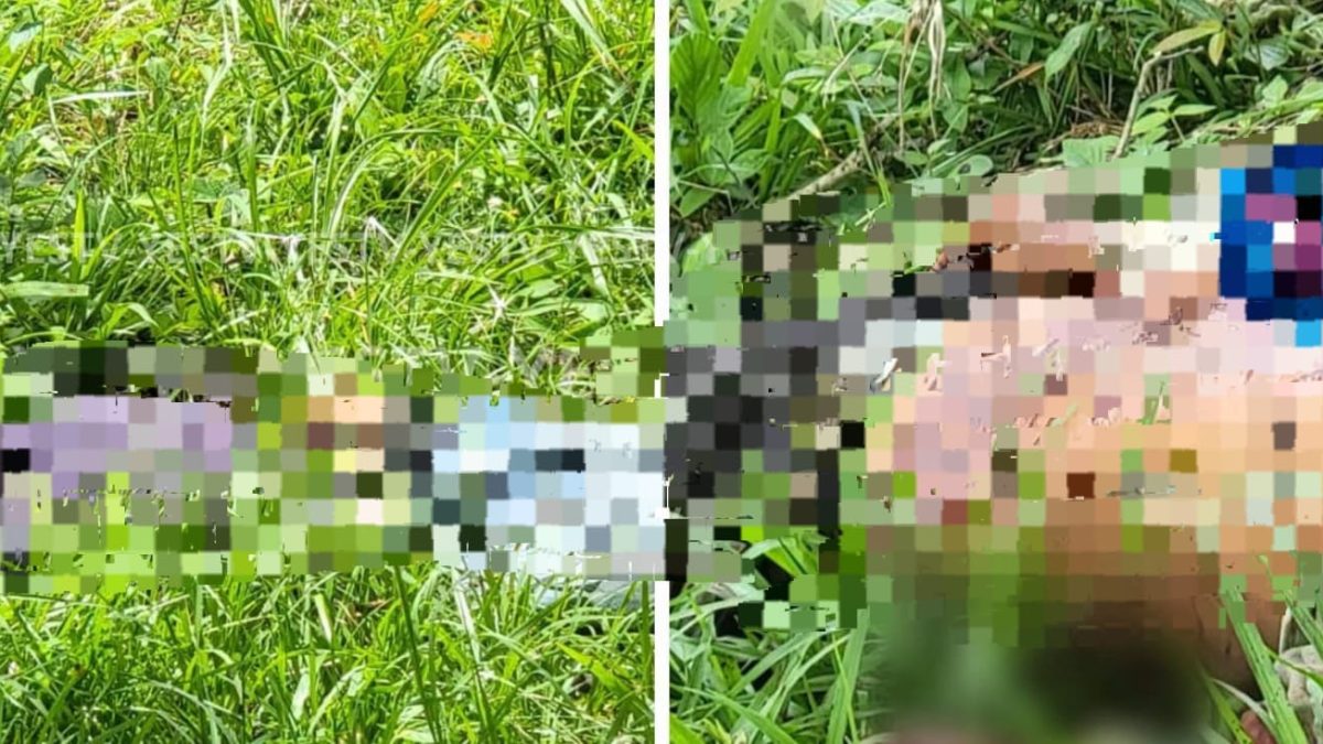 Cuerpo de padre e hijo asesinados en una finca en Matagalpa. Foto: Canal Yes TV/Facebook.