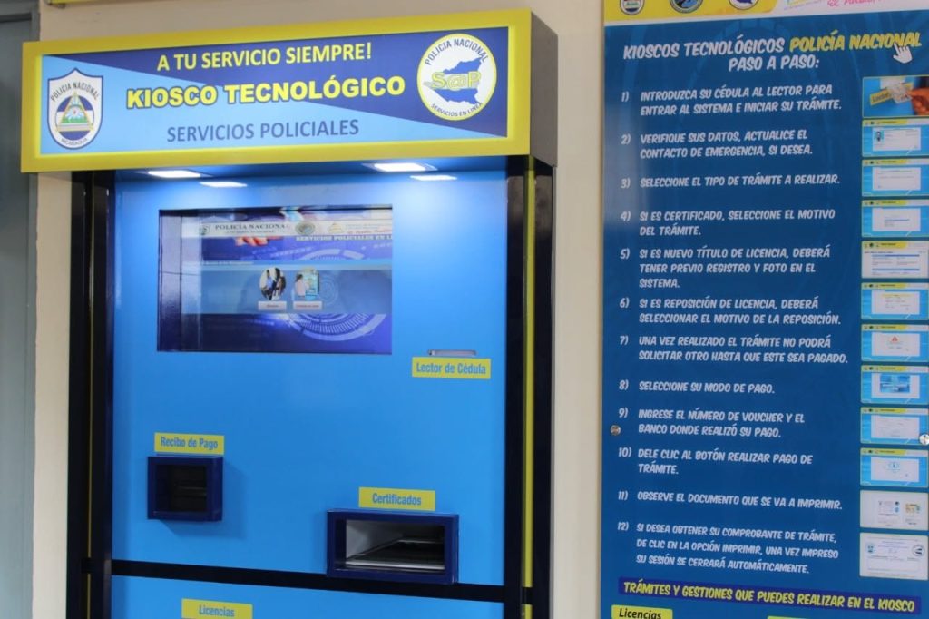 Récord de policía en Nicaragua, Certificado de Conducta en Nicaragua, trámites, kioscos tecnológicos