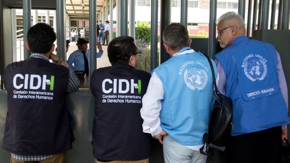 Personal de la CIDH y del Consejo de Derechos Humanos de la ONU en Nicaragua en una foto de archivo. LA PRENSA/ARCHIVO