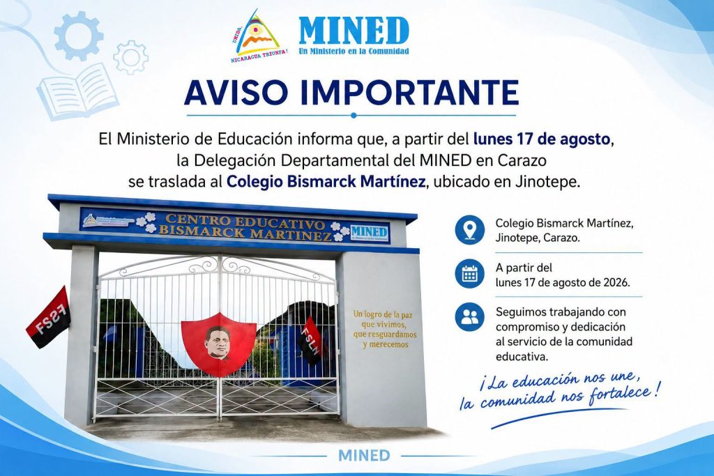 Comunicado Mined. Foto: Tomada del Mined.