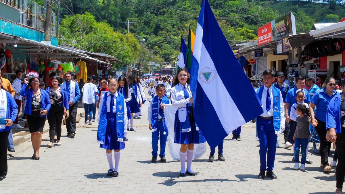 Desfiles escolares en Jinotega 2023. Foto: Tomada de redes sociales.