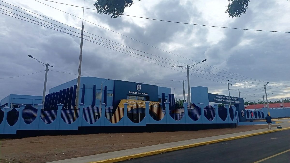 Nuevo edificio del Distrito Cinco de la Policía en Managua. Foto: Tomada de redes sociales.