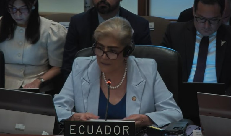 Mónica Palencia, representante permanente de Ecuador ante la OEA