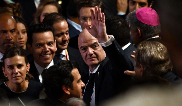 Gianni Infantino durante un acto de la FIFA