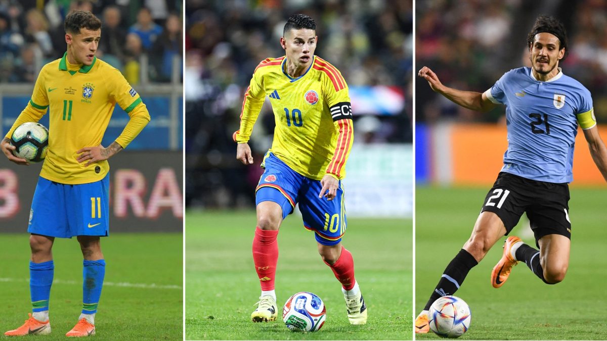 Philippe Coutinho, James Rodríguez y Edinson Cavani, buscan equipo. LA PRENSA/AFP