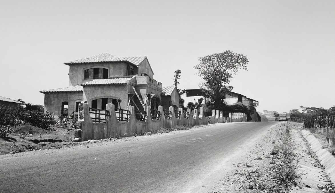 “Carretera Interamericana en Nicaragua, 1942”. Así acredita la revista Life esta fotografía de Peter Stackpole. La familia Caligaris usó la vivienda para la temporada cafetalera; tiempo después, la propiedad quedó en el abandono. LA PRENSA / PETER STACKPOLE