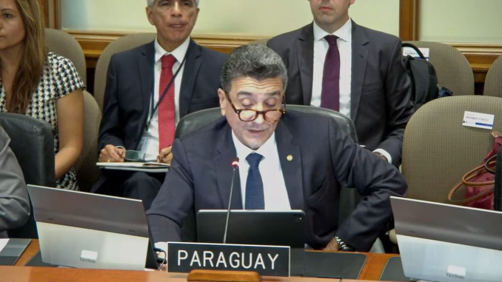 Representante de Paraguay, Raúl Florentín.