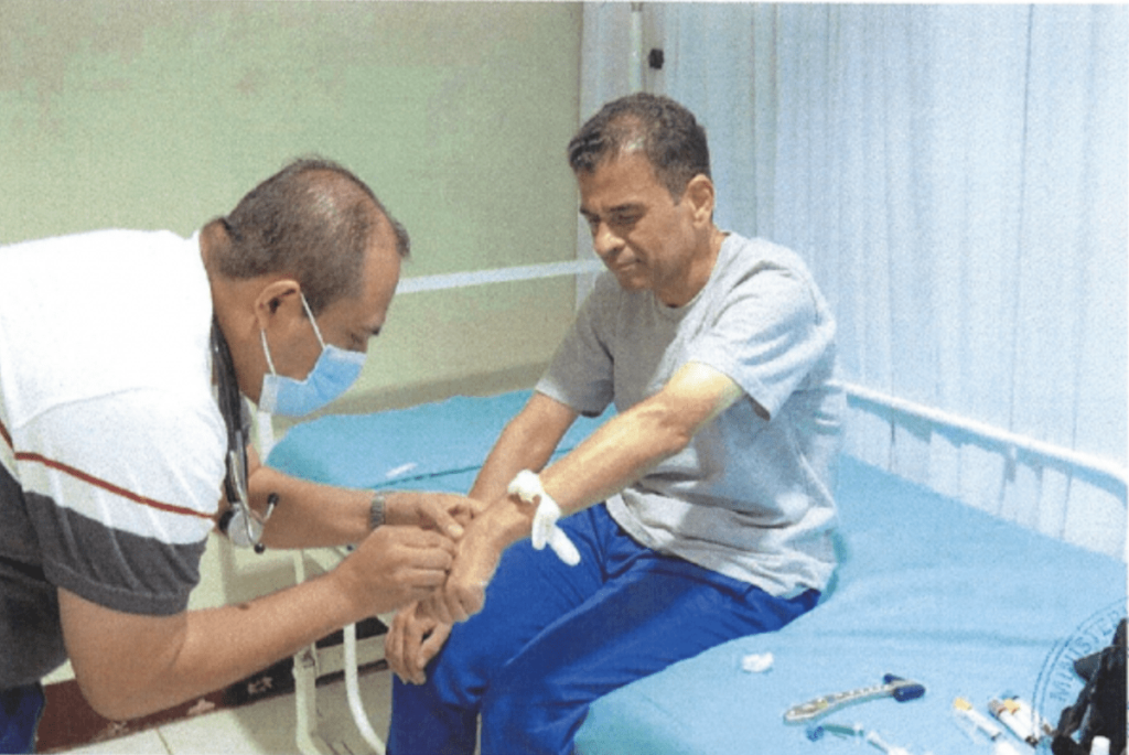 Rolando Álvarez. esta vez en un chequeo médico. (Foto 19 Digital)