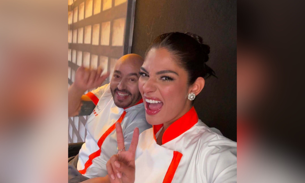 Sheynnis Palacios junto al cantante mexicano Lupillo Rivera tras grabar un video promocional de nuevo reality de Telemundo. Foto: Facebook/Sheynnis Palacios Cornejo