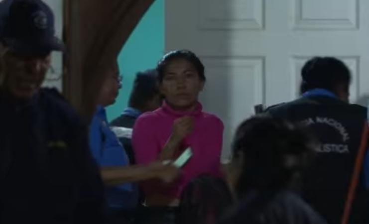 Angélica María Mairena es señalada de matara. su propia hija en Ticuantepe. Foto: Canal 10.