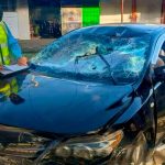 Brutal agresión a jóvenes que causaron accidente en Managua y luego huyeron