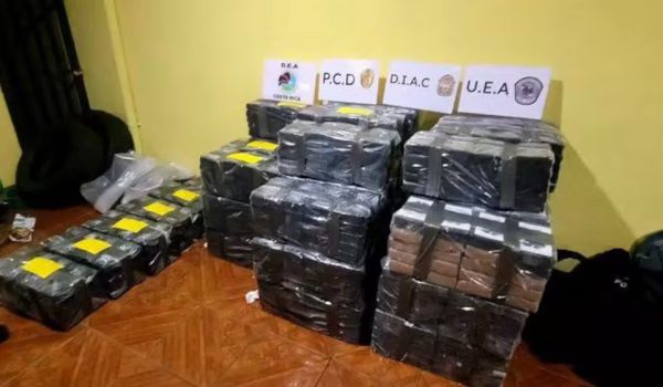 Costa Rica decomisa a nicaragüense casi una tonelada de cocaína. Foto: Infobae.