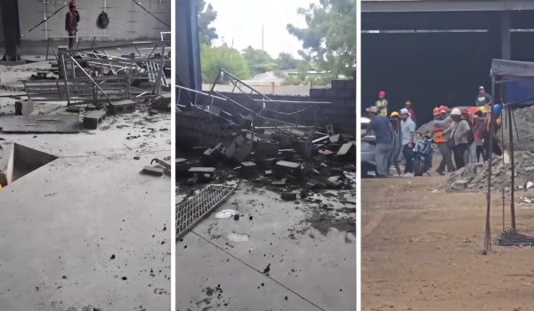 Colapsa muro en obra del nuevo Mercado Oriental y deja cuatro lesionados