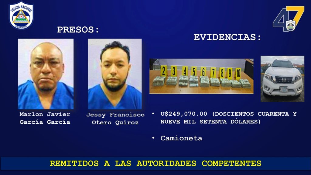Policía detiene a dos hombres con fuerte cargamento de drogas en León. Foto: Policía Nacional.