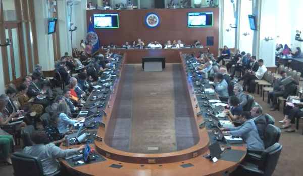 El Consejo Permanente de la Organización de Estados Americanos (OEA) abordó el tema de Nicaragua en la sesión de este miércoles 5 de agosto. Foto/OEA