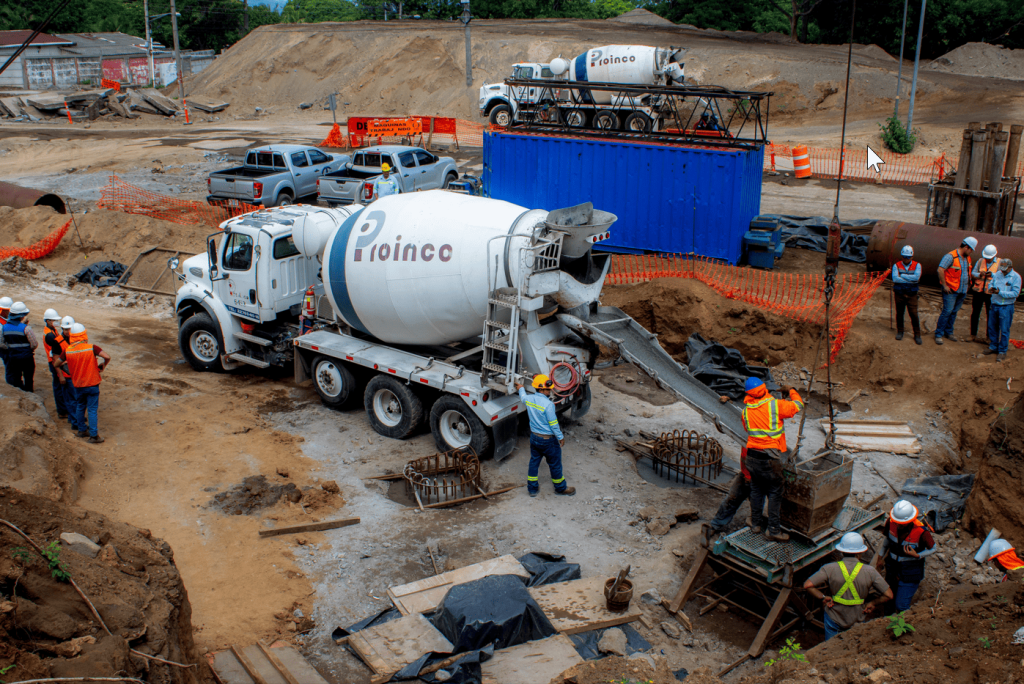 Proinco suministró concreto para el nuevo paso a desnivel de Nejapa, Managua.