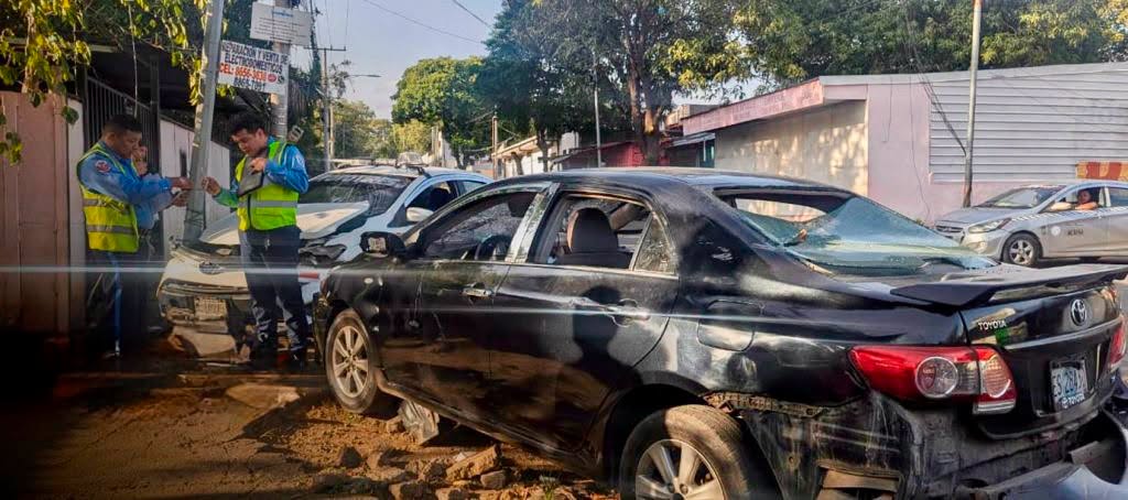 Accidente Managua. Choque contra el taxista. Tomada de redes sociales