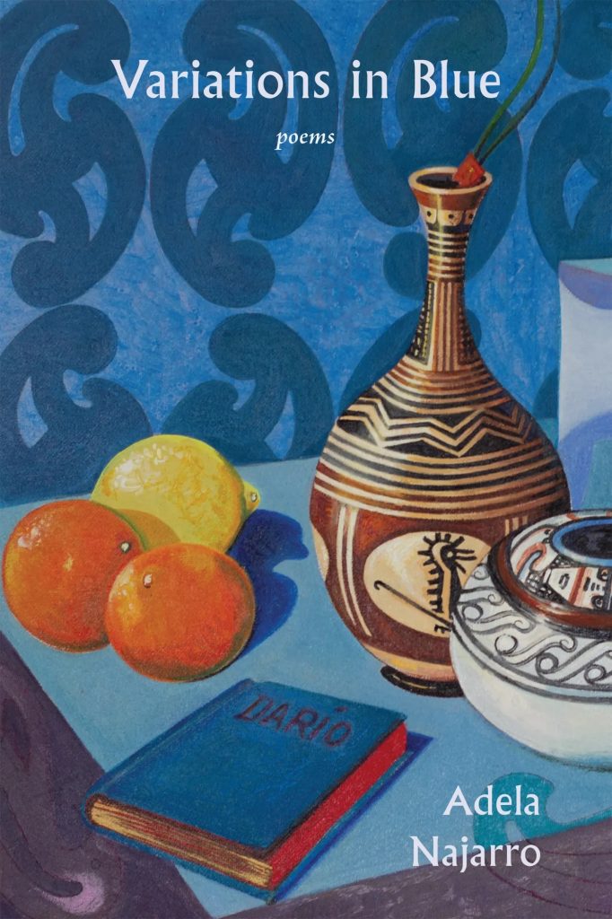 La portada del poemario Variations in Blue (Variaciones en Azul), con el que la poetisa Adela Najarro acaba de ganar un premio nacional en Estados Unidos. LA PRENSA/ CORTESÍA