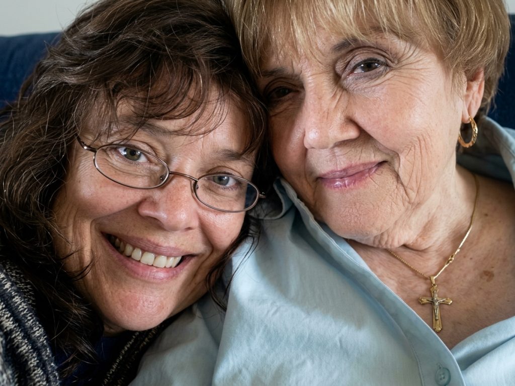 Adela Najarro y su madre Juana Ouellette, nicaragüense y fallecida en 2023. LA PRENSA/ CORTESÍA