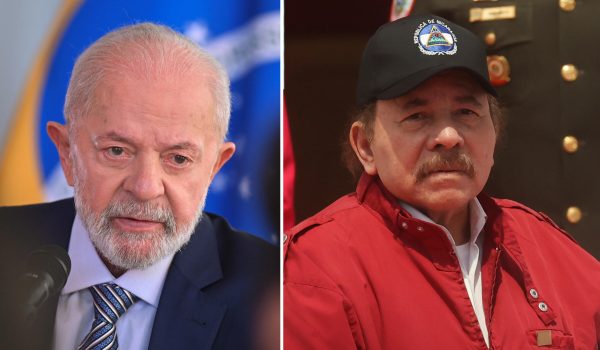 Combo de fotografías del presidente de Brasil, Luiz Inácio Lula da Silva (i), y de su homólogo de Nicaragua, Daniel Ortega. ARCHIVO/EFE/ Andre Borges/Miguel Gutiérrez