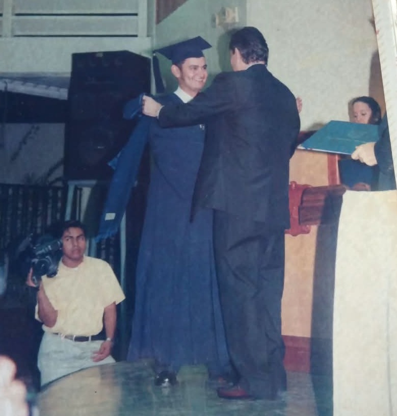 Luis Galeano en la UCA en el año 2000.