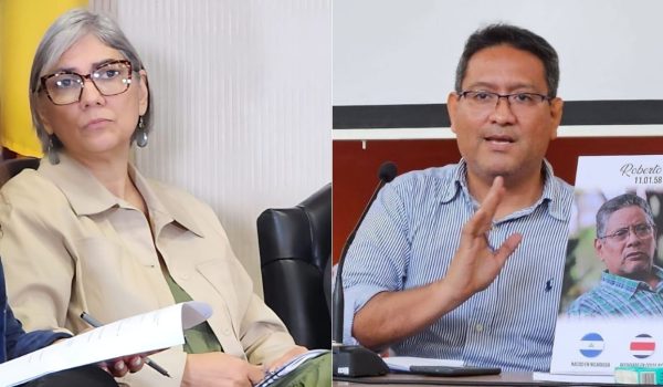 Los defensores de derechos humanos (DDHH), Claudia Pineda (izq.) y Juan Carlos Arce (der.).