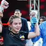 La boxeadora Roxana Mendoza defendió la casa ante peligrosa rival colombiana
