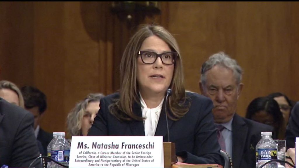 Natasha Franceschi, embajadora designada por Estados Unidos para Nicaragua.
