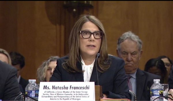 Natasha Franceschi, nominada a embajadora de EE. UU. en Nicaragua. Captura de pantalla.