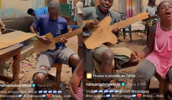 Captura de pantalla de la cuenta nansanadancekids bailando y cantando canciones nicaragüenses. Foto: TikTok: nansanadancekinds