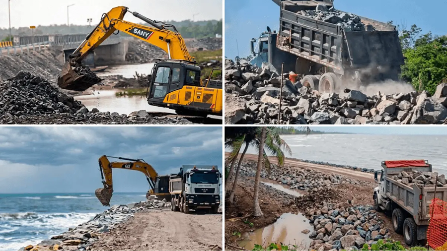 Obras del puerto de aguas profundas de Bluefields