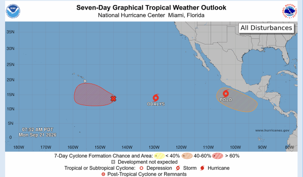 Tormenta tropical Polo podría reforzar las lluvias en Nicaragua a través del giro centroamericano