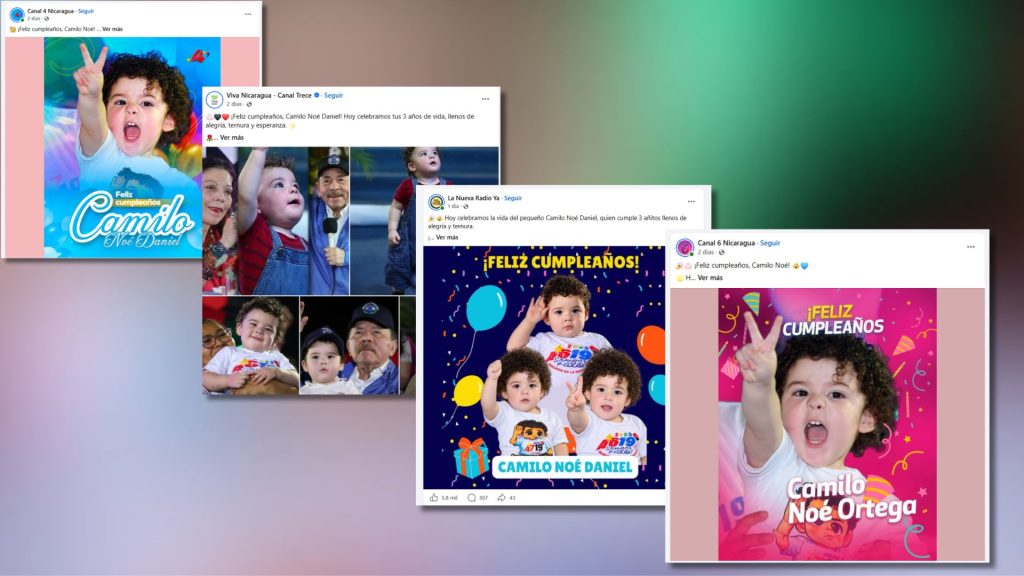 Celebran cumpleaños del hijo de Camila Ortega en medios oficialistas. Foto: Captura de pantalla de medios oficialistas.