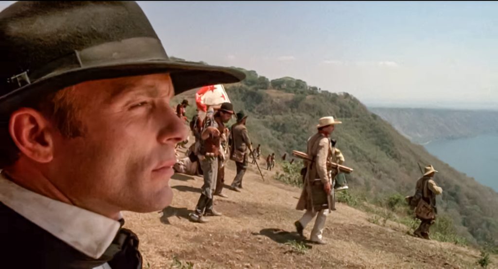 La Laguna de Apoyo, en Catarina, sirvió de marco para un primer plano de William Walker y su tropa. LA PRENSA / UNIVERSAL PICTURES