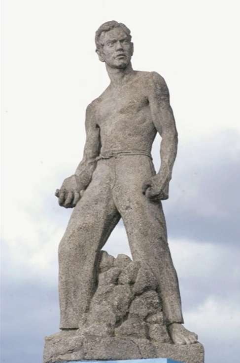 Escultura de Andrés Castro, héroe nacional de Nicaragua
