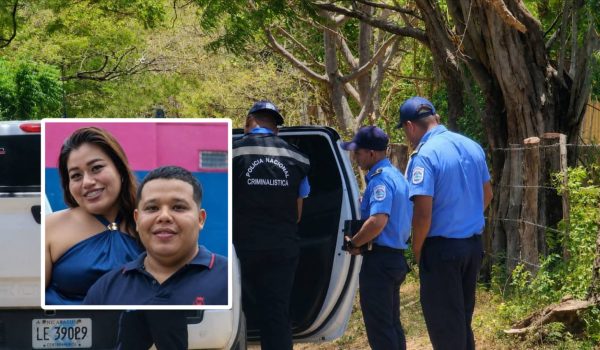 La pareja fue encontrada muerte en un camino cercano al basurero de Nagarote en León. Foto: Aníbal Palacios/Facebook.