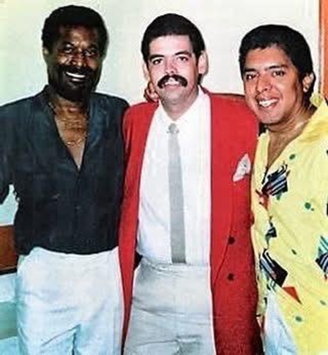 El cantante puertorriqueño Pete Conde, el cantante estadounidense Héctor "Pichie" Pérez y Cali Alemán. LA PRENSA/ CORTESÍA