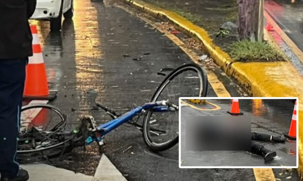 El ciclista Rodolfo Francisco Pérez, quien murió tras ser impactado por un camión en Managua. Foto: Canal 8.