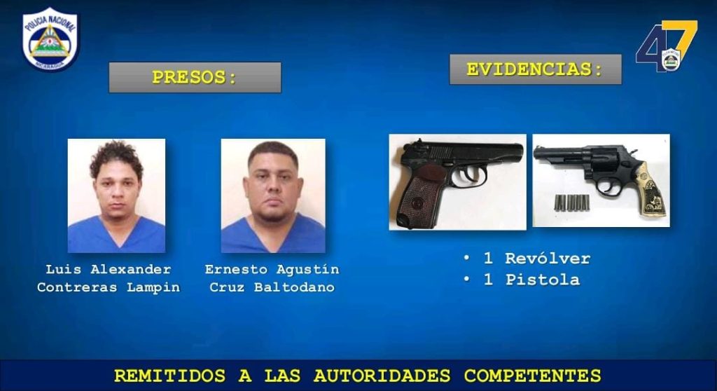 Estos son los dos detenidos por la muerte de Yeymi Valeska Solórzano Corea y el prestamista Franklin Yeri Lampín Sánchez. Foto: Policía Nacional.