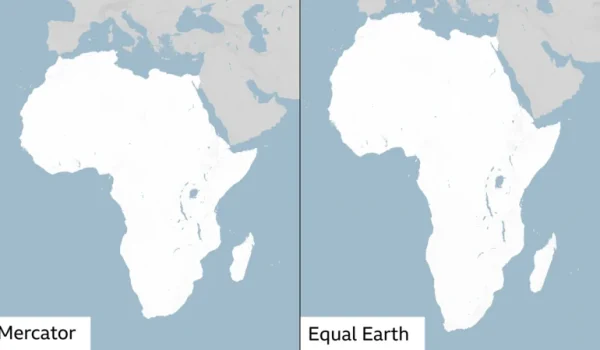 BBC La proyección de Mercator es el mapa más utilizado en todo el mundo, pero representa de manera inexacta el tamaño de los países y continentes.