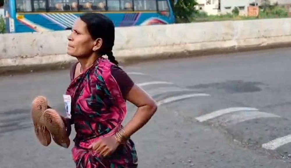 Ramabai Ranveer ganó la carrera a sus 47 años.
