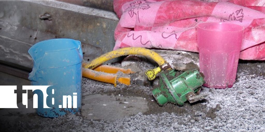 Cocina donde se produjo una explosión por fuga de gas butano en un negocio de tortillería en Managua. Foto: Canal 8.