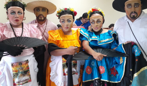 Grupo folclórico nicaragüense participó en la Jornada Mundial del Migrante. Foto: Cortesía / LA PRENS A
