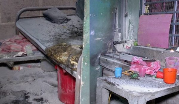 Cocina donde se produjo una explosión por fuga de gas butano en un negocio de tortillería en Managua. Foto: Canal 8.