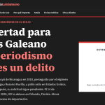 Lanzan campaña para exigir la libertad de Luis Galeano, periodista nicaragüense detenido por ICE