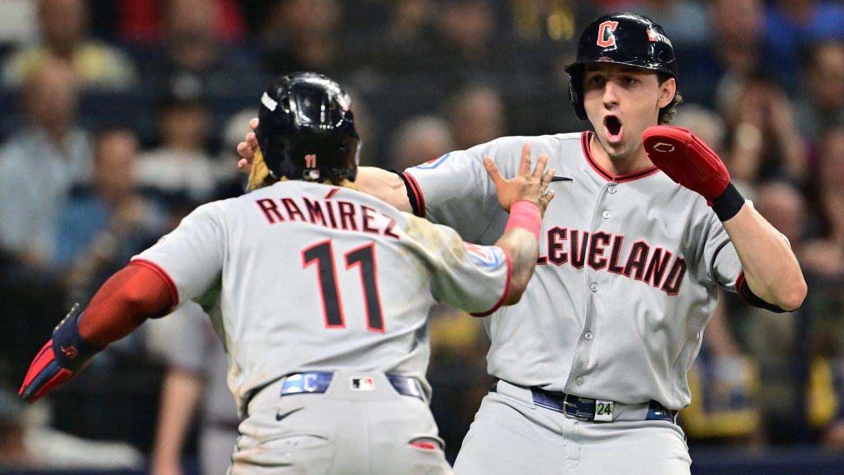 José Ramírez y Chase DeLauter fueron una combinación mortífera para los Rays. LA PRENSA/AFP