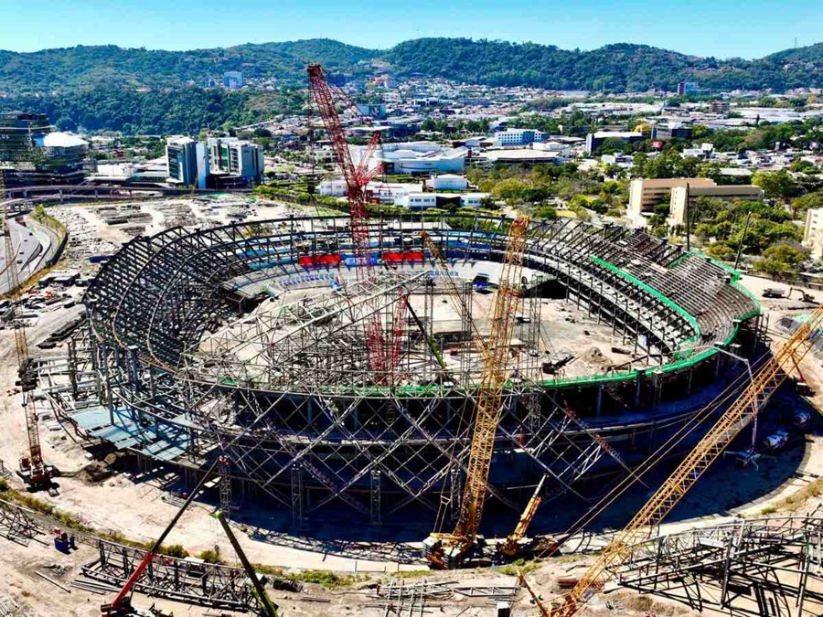 Avance de las obras del nuevo Estadio Nacional de El Salvador